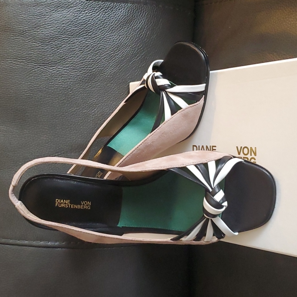 Diane Von Furstenberg Slingback Heels Sz 6